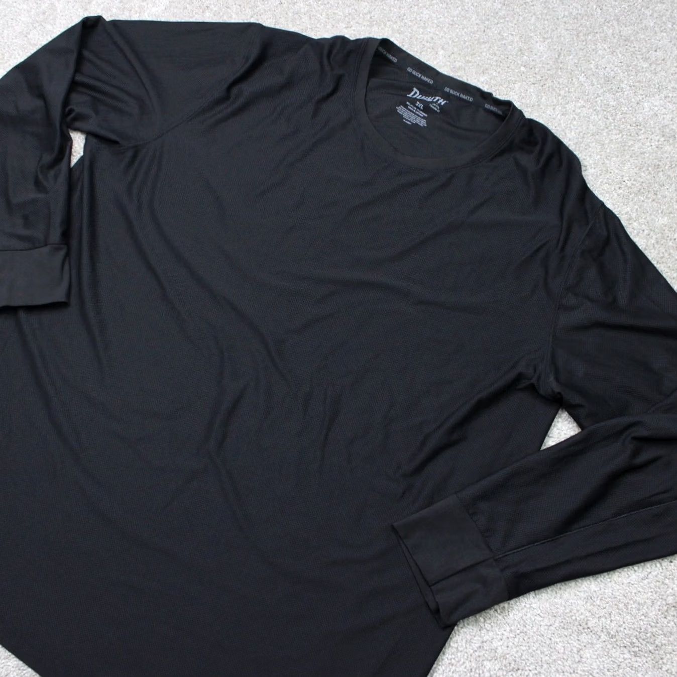 Vintage Duluth Buck Naked Shirt Mens 3XL Black Base Layer L/S Crew Neck Jersey Pullover Shirt & Pants Set Outdoor Hiking Size US XXL / EU 58 / 5 - 3 Thumbnail