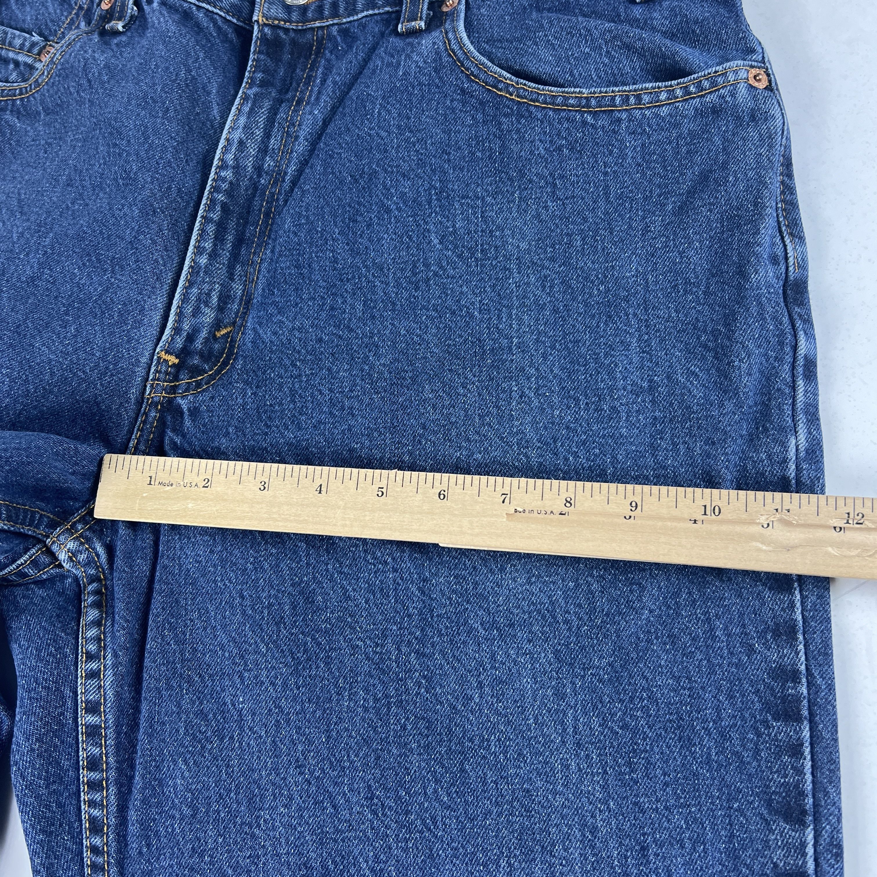 Levi's × Vintage Y2K Levi's Jeans 550 Relaxed Dark Blue Faded Cotton Denim Size US 34 / EU 50 - 19 Thumbnail