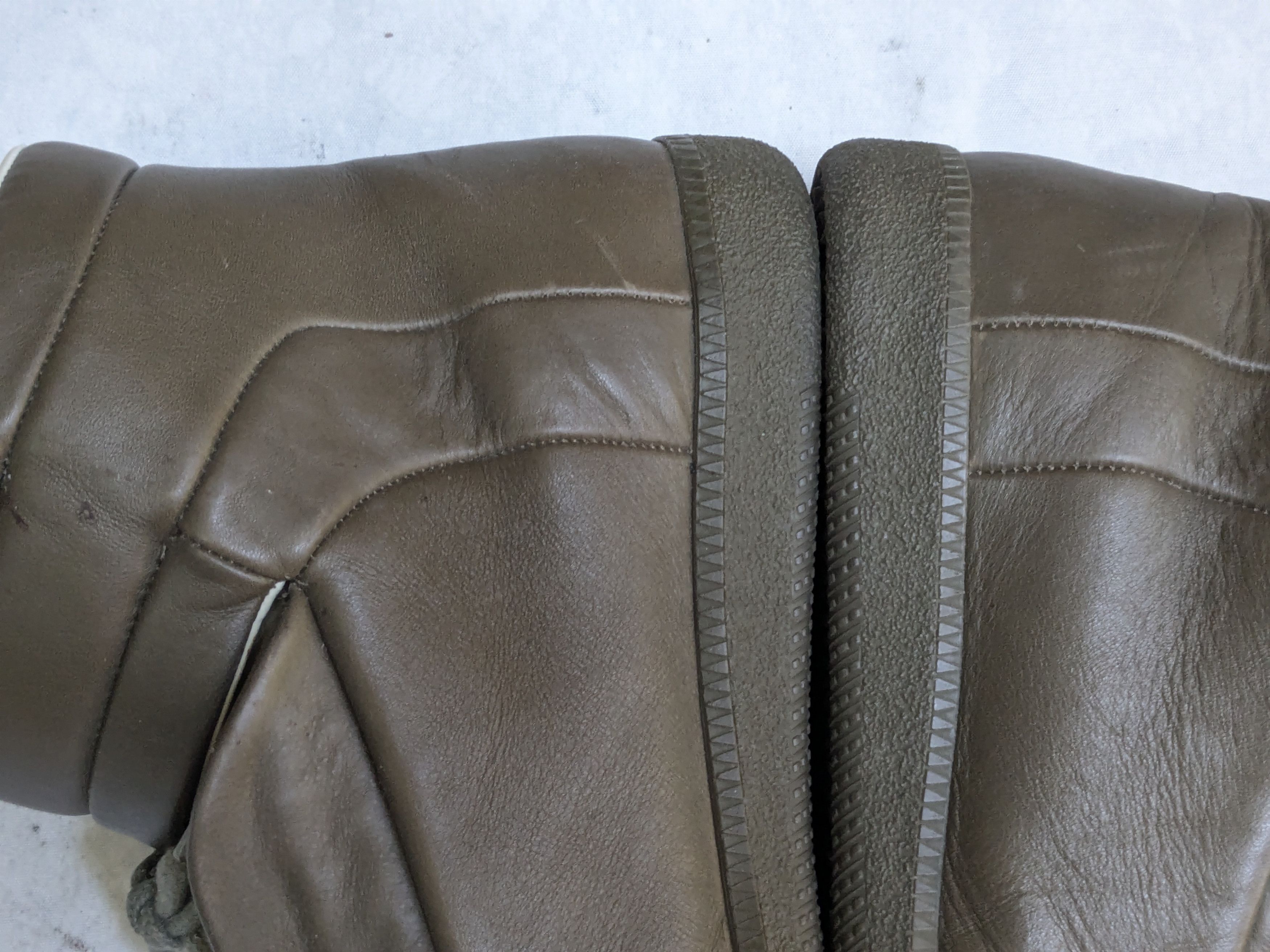 Maison Margiela Maison Margiela Future Olive Green 10 43 Leather High Tops Size US 10 / EU 43 - 11 Thumbnail