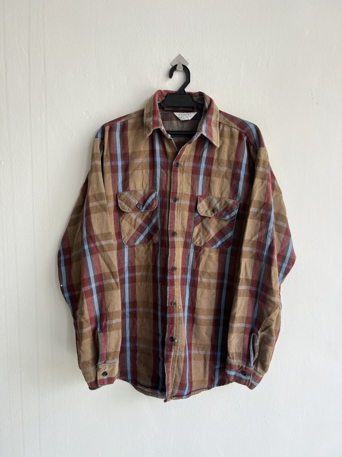 FiveBrother 1980s Five Brother Heavy Thick Cotton Tallman Flannel Shirt Size US L / EU 52-54 / 3 - 1 Thumbnail