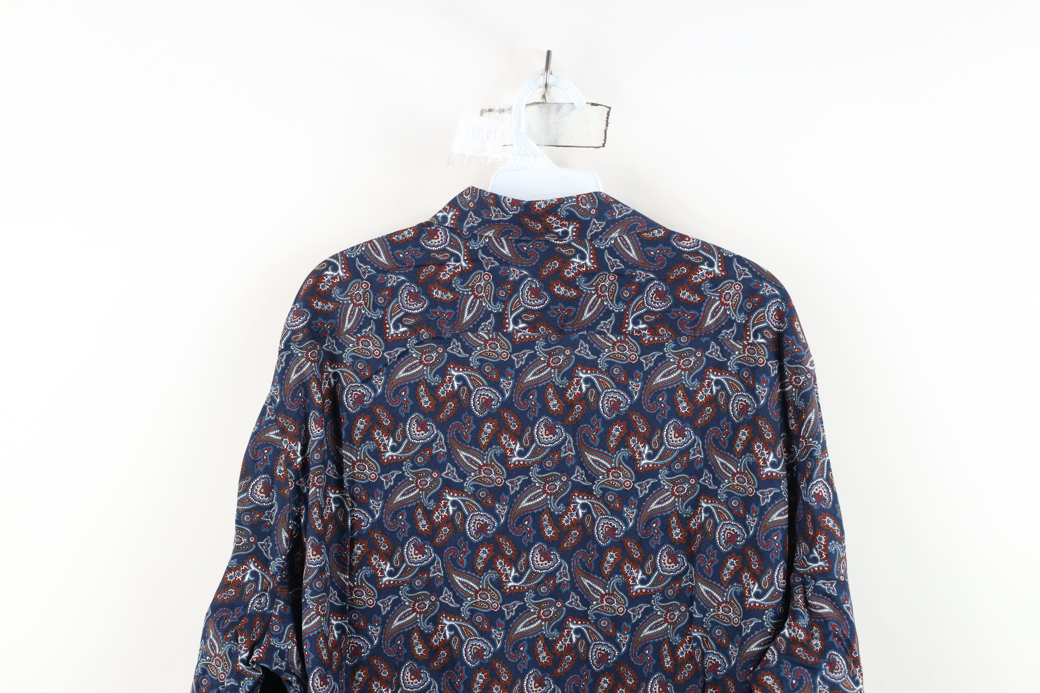 Express Express Slim Paisley Geometric Collared Button Shirt Cotton Size US XXL / EU 58 / 5 - 10 Thumbnail