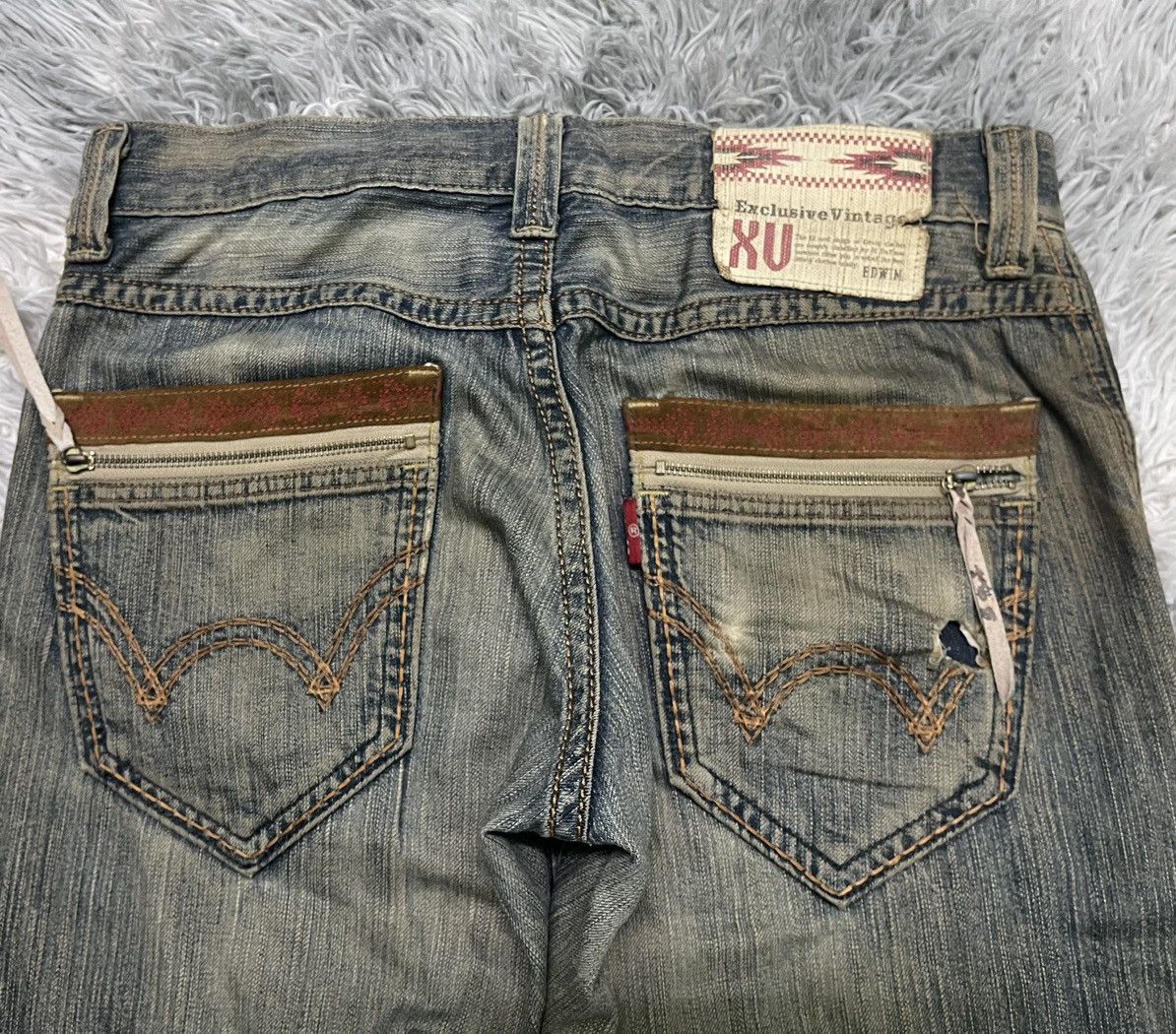 Edwin VINTAGE EDWIN EXCLUSIVE VINTAGE RARE DISTRESSED Size US 33 - 14 Thumbnail