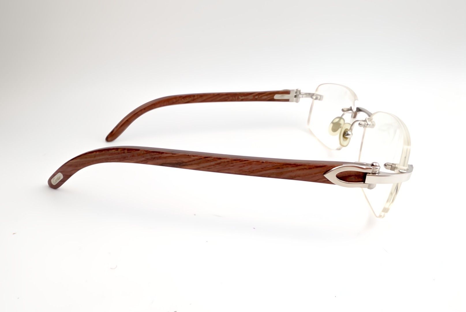 Cartier Luxury Vintage Cartier Bubinga Wood Eyewear – Authentic Size ONE SIZE - 6 Thumbnail