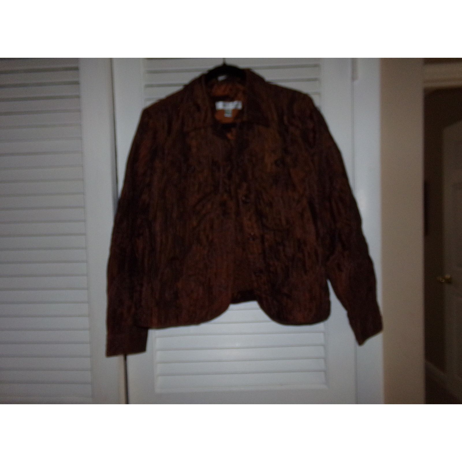 Coldwater Creek Coldwater Creek brown crinkle fabric jacket M EUC Size M / US 6-8 / IT 42-44 - 1 Thumbnail