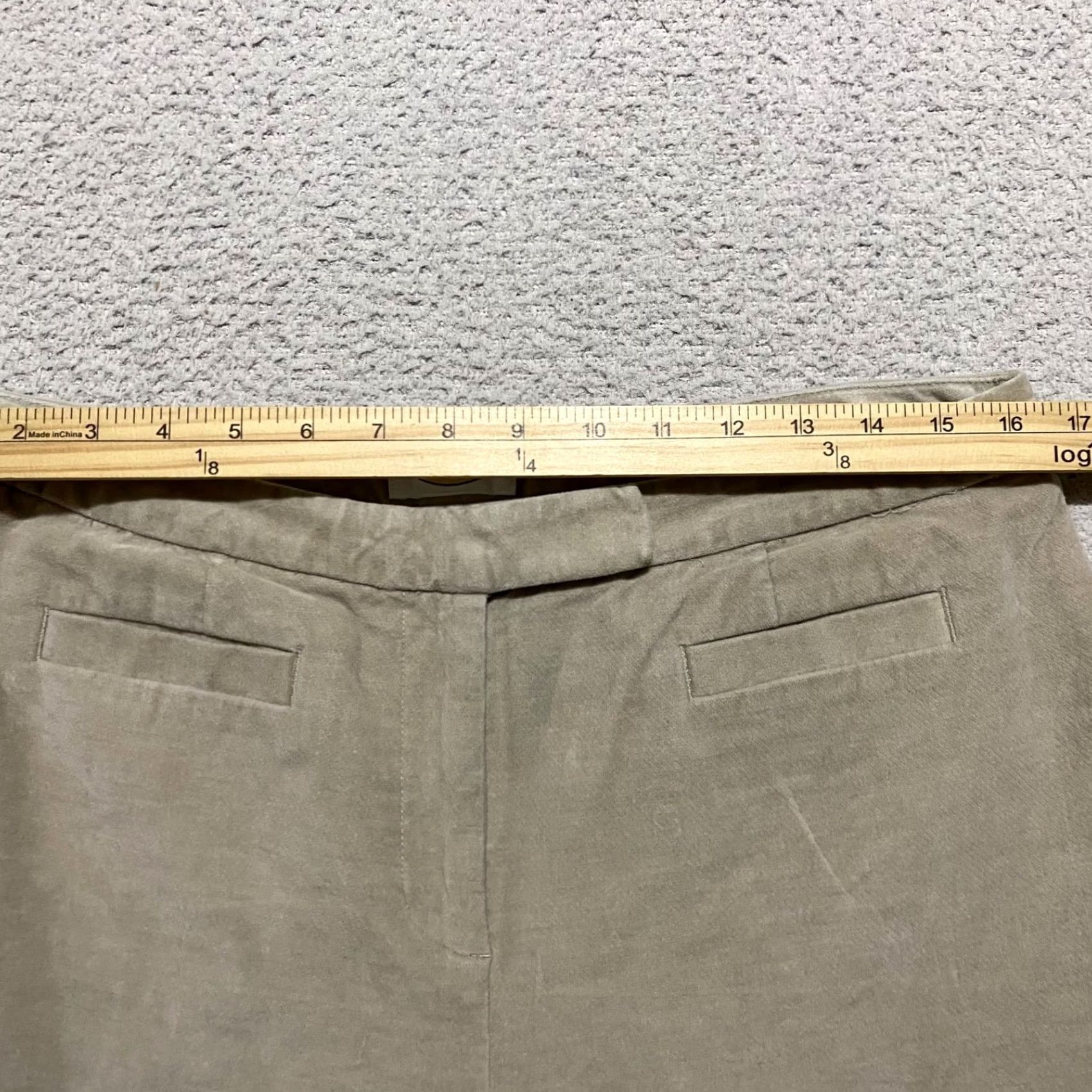 Talbots Talbots Pants Womens 12 Beige Velvet Straight High Rise Business Casual Dress Size 34" / US 12 / IT 48 - 7 Thumbnail