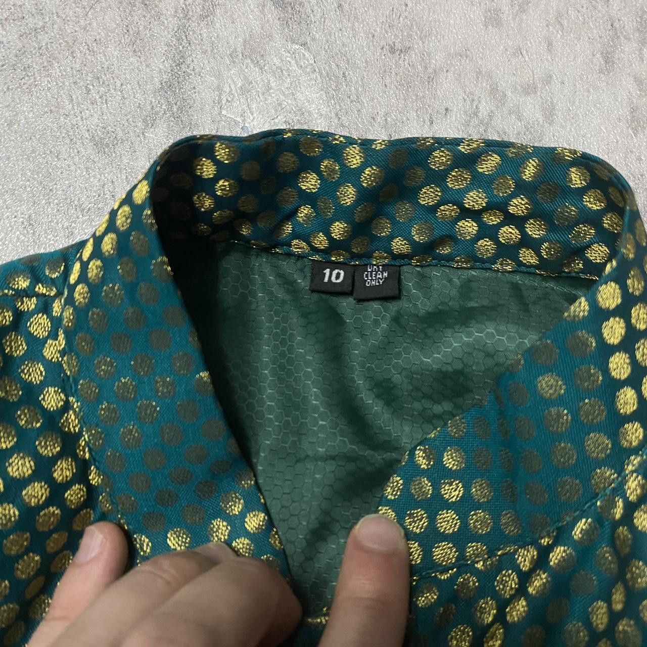 Other Green and gold Indian kurta with gold buttons #festivalvibes Size ONE SIZE - 3 Thumbnail