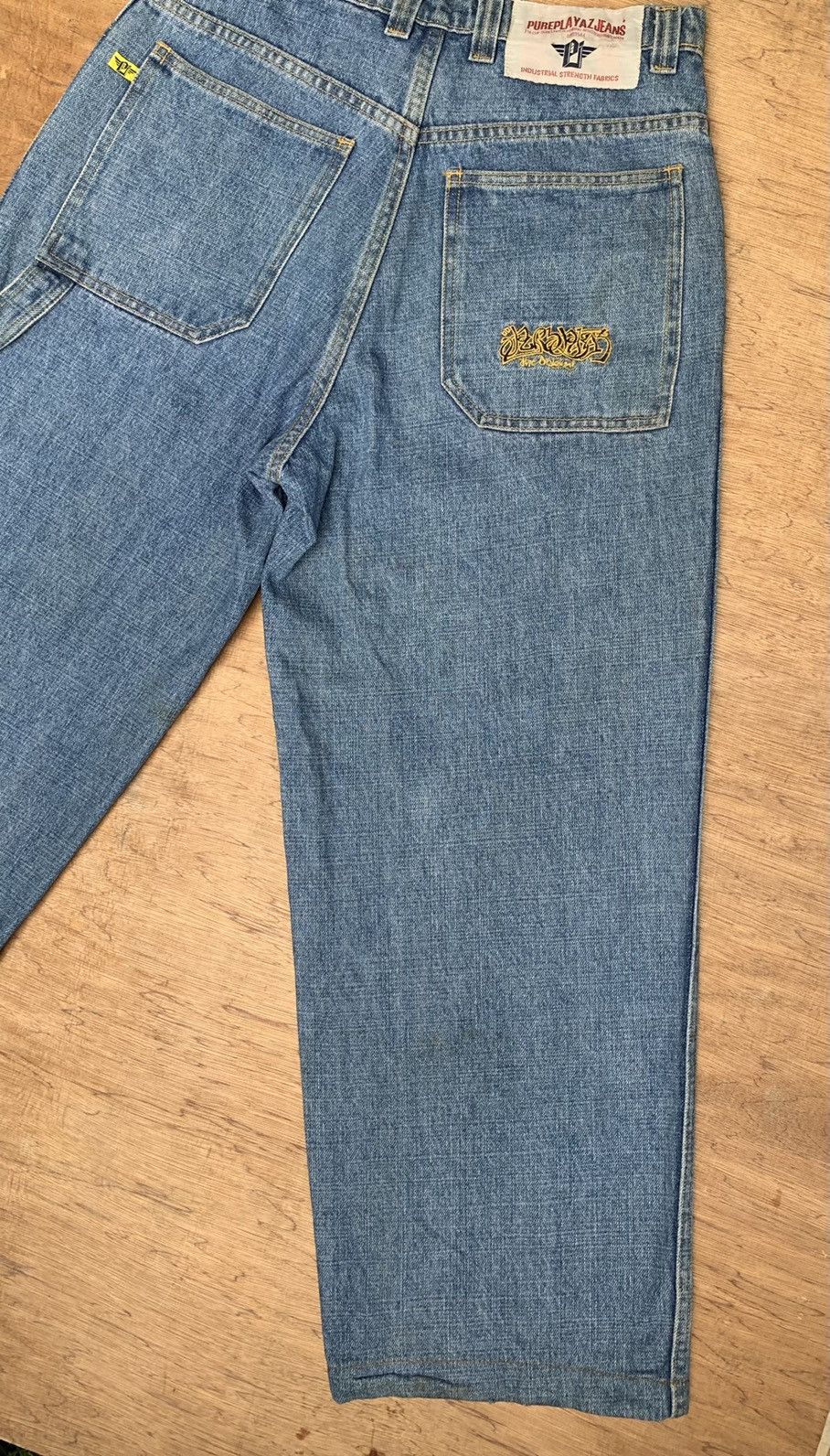 Japanese Brand Vtg PUREPLAYAZ Jeans Baggy Carpenter Like Jnco Hip Hop Pant Size US 31 - 16 Thumbnail