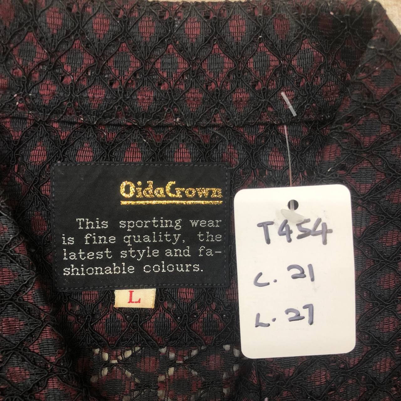 Japanese Brand × Vintage T454 VTG OIDA CROWN MESH BOWLING SHIRTS Size US L / EU 52-54 / 3 - 6 Thumbnail