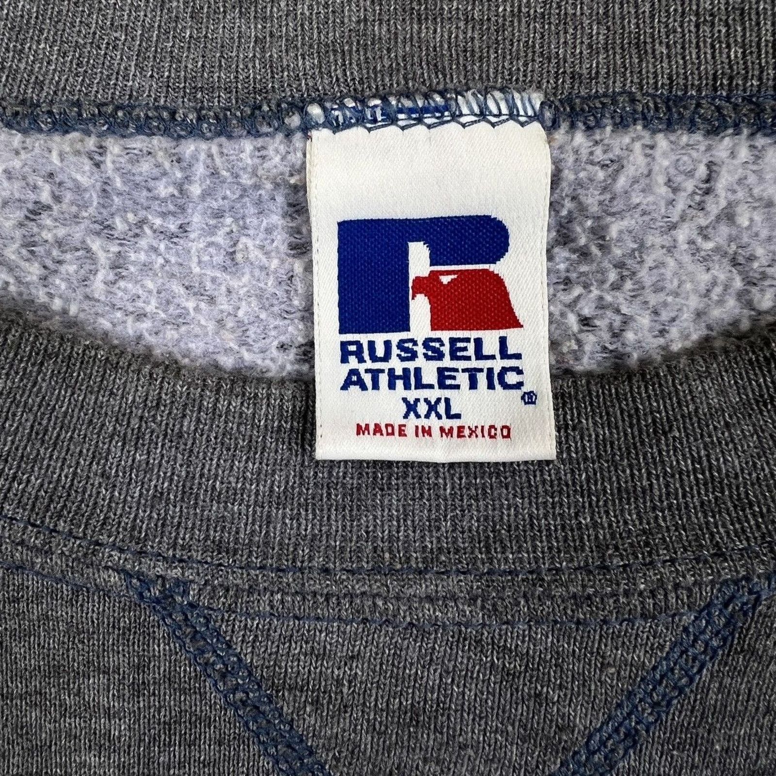 Russell Athletic × Vintage Vintage Russell Athletic Sweatshirt Fade Pullover 90s Crew Size US XXL / EU 58 / 5 - 7 Thumbnail