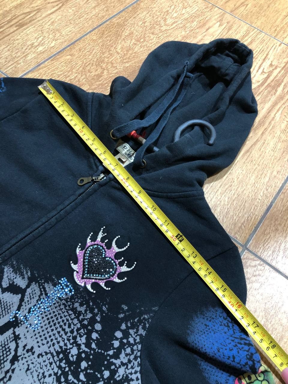 Ed Hardy Ed Hardy Full Zip Hoodie Heart Tattoo Graphic Hooded Size S / US 4 / IT 40 - 7 Thumbnail