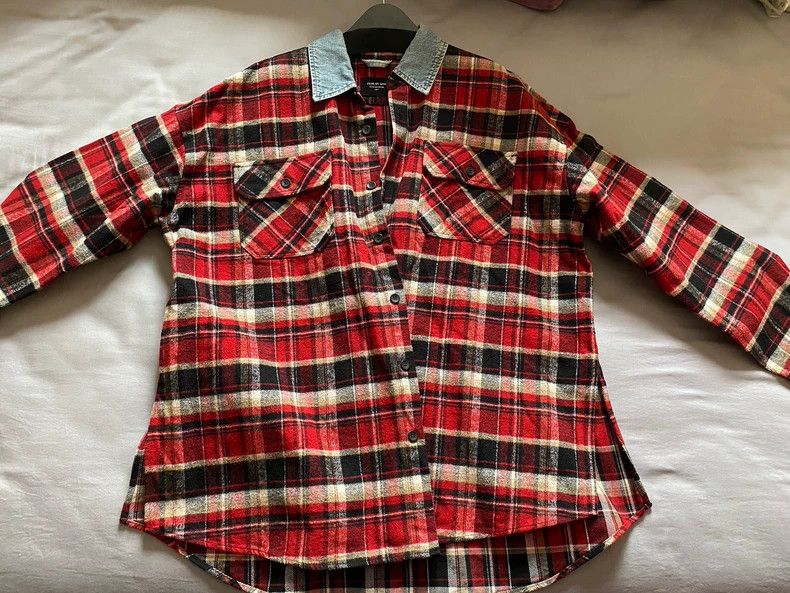 Fear of God Fear of God Red checkered denim collar shirt Size US M / EU 48-50 / 2 - 1 Thumbnail
