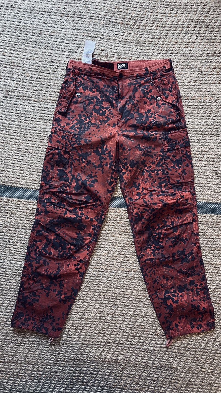 Diesel Baggy Cargo Wide Camo Pants Size US 31 - 1 Thumbnail