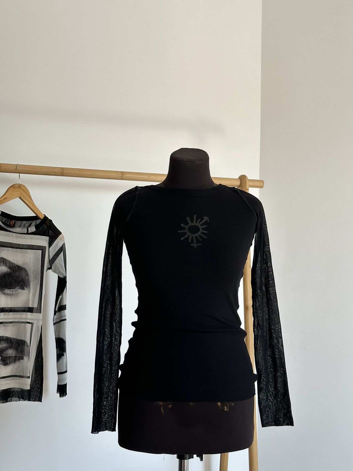Other Vintage 2000s Jean Paul Gaultier Soleil Sun Logo Mesh Top Size M / US 6-8 / IT 42-44 - 1 Thumbnail