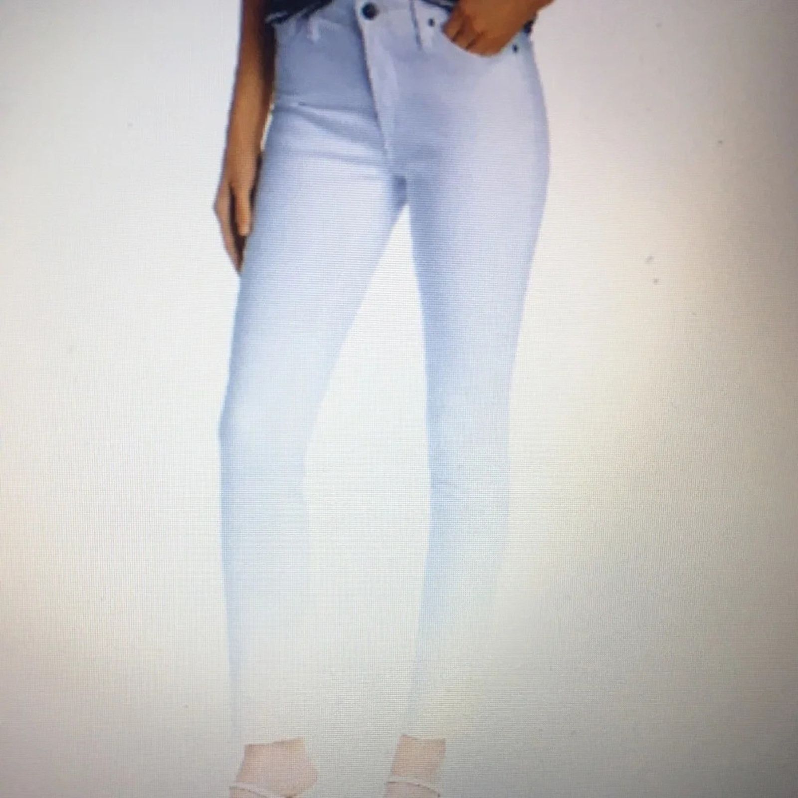 AG Adriano Goldschmied Adriano Goldschmied white stilt cigarette leg jeans size 28R Size 28" / US 6 / IT 42 - 1 Thumbnail