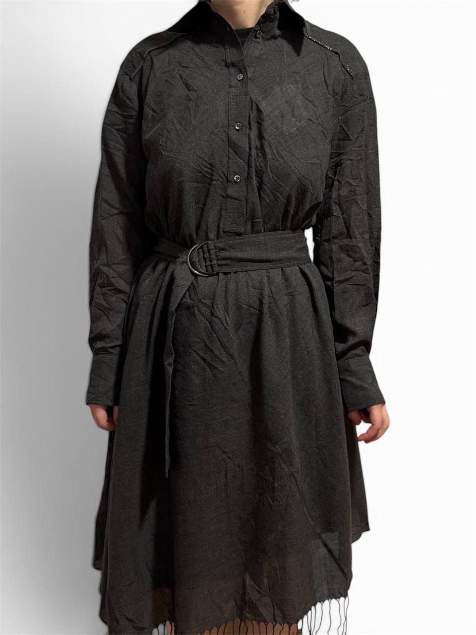 Brunello Cucinelli NWT Brunello Cucinelli Wool Blend Pleated Maxi Dress Size M / US 6-8 / IT 42-44 - 2 Thumbnail