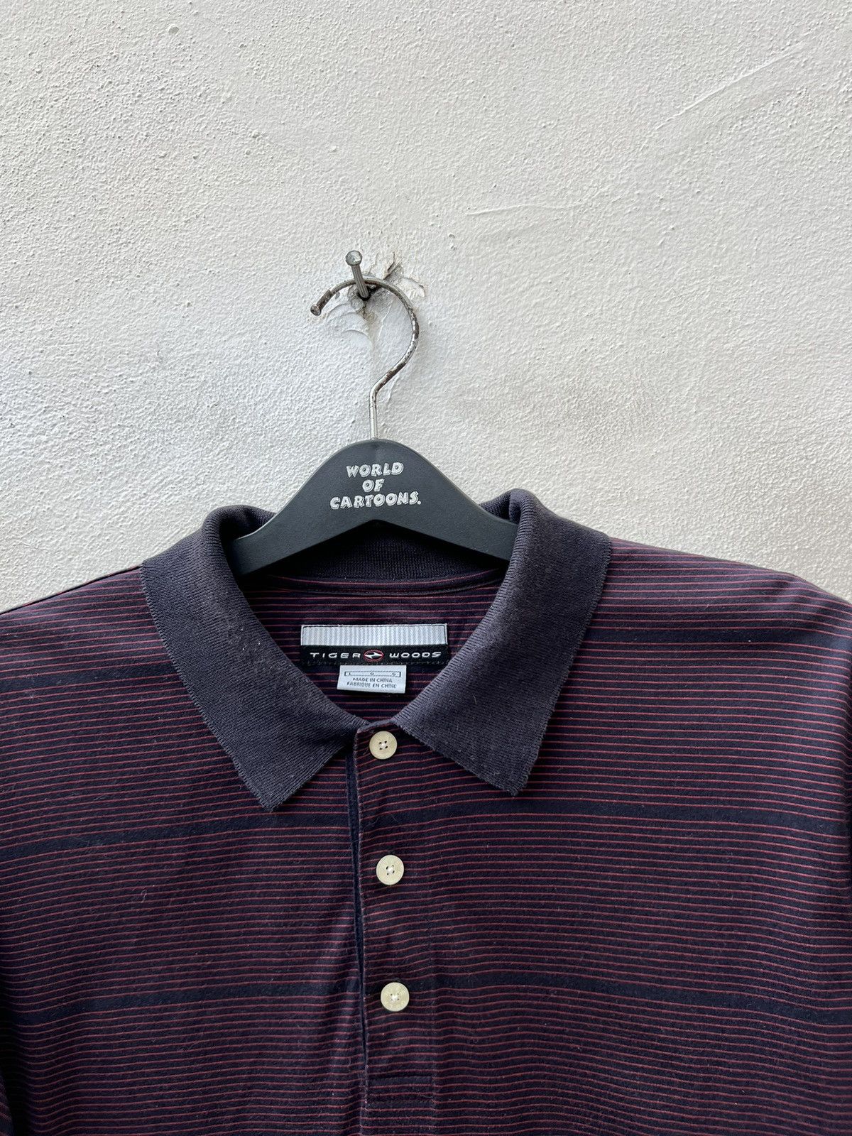 Nike Vintage 2000s Nike Tiger Wood Striped Polo Shirt Golf Size US L / EU 52-54 / 3 - 2 Thumbnail