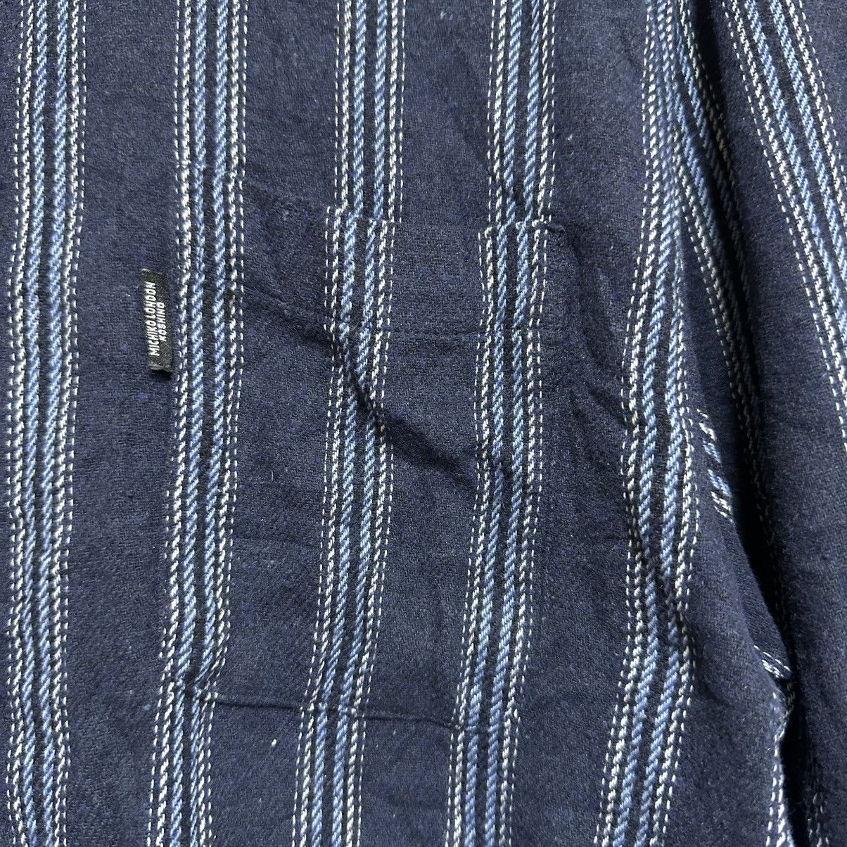 Michiko Koshino London Vintage Striped Flannel Michiko Koshino London Size US L / EU 52-54 / 3 - 3 Thumbnail