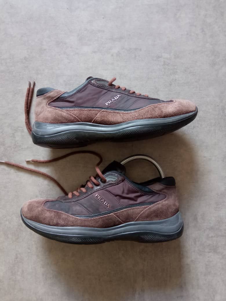 Prada 2000s Prada Brown Suede Low Sneakers Size US 7 / EU 40 - 1 Thumbnail