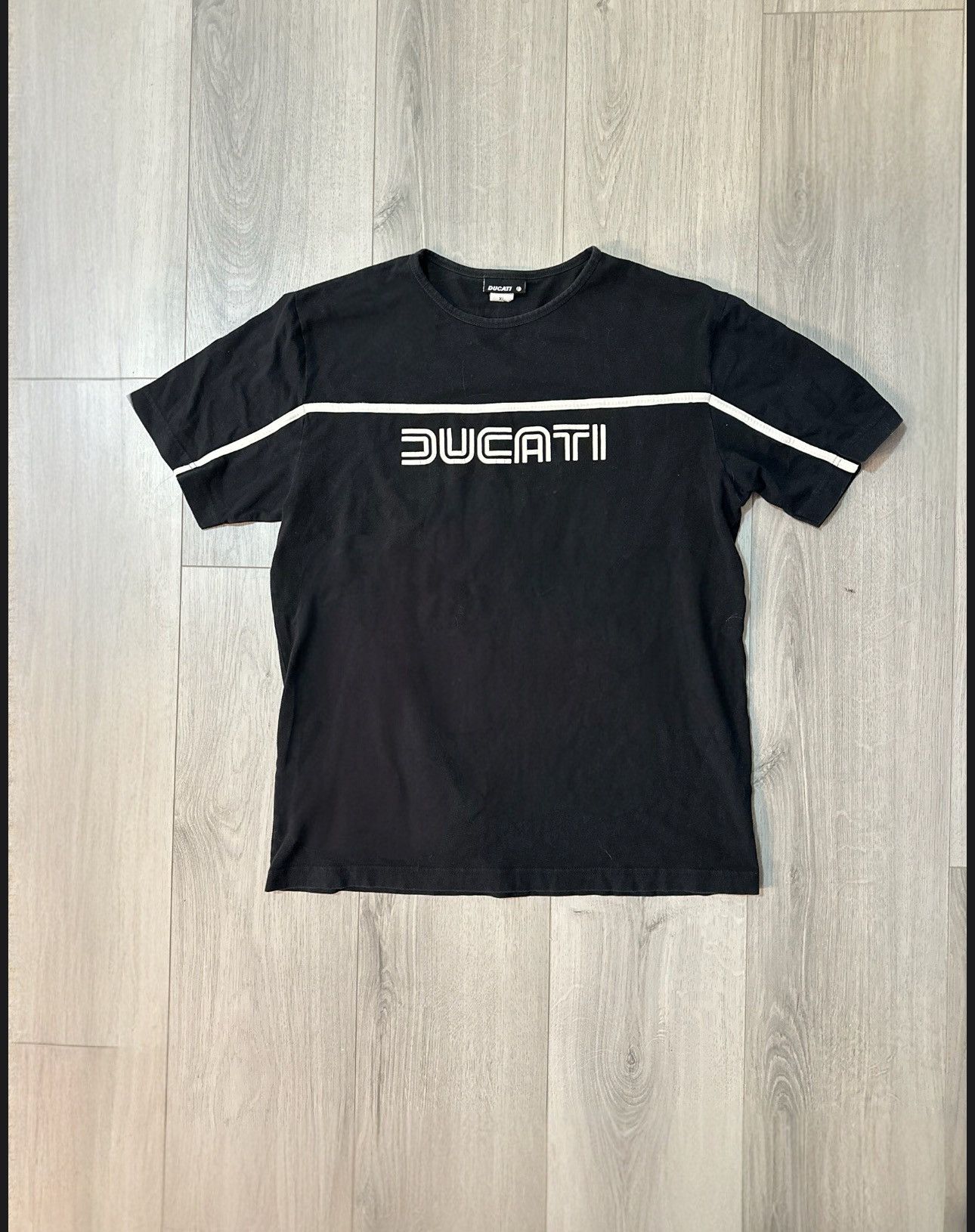 Ducati Vintage Late 2000s Ducati Black Retro Styled Tee Size US XL / EU 56 / 4 - 3 Thumbnail