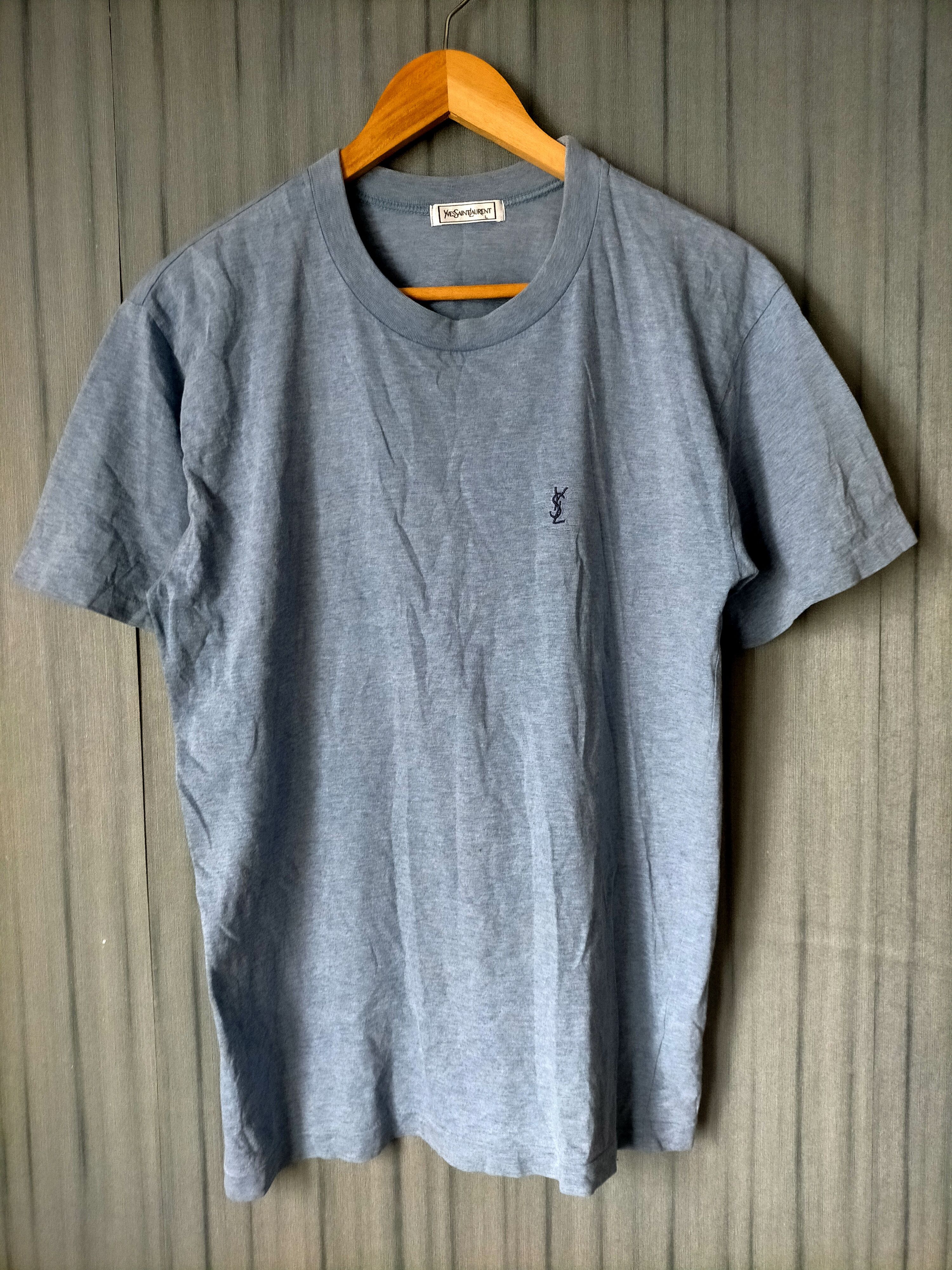 Yves Saint Laurent YvesSaintLaurent Logo Embroidered Single stich tee Size US L / EU 52-54 / 3 - 1 Thumbnail