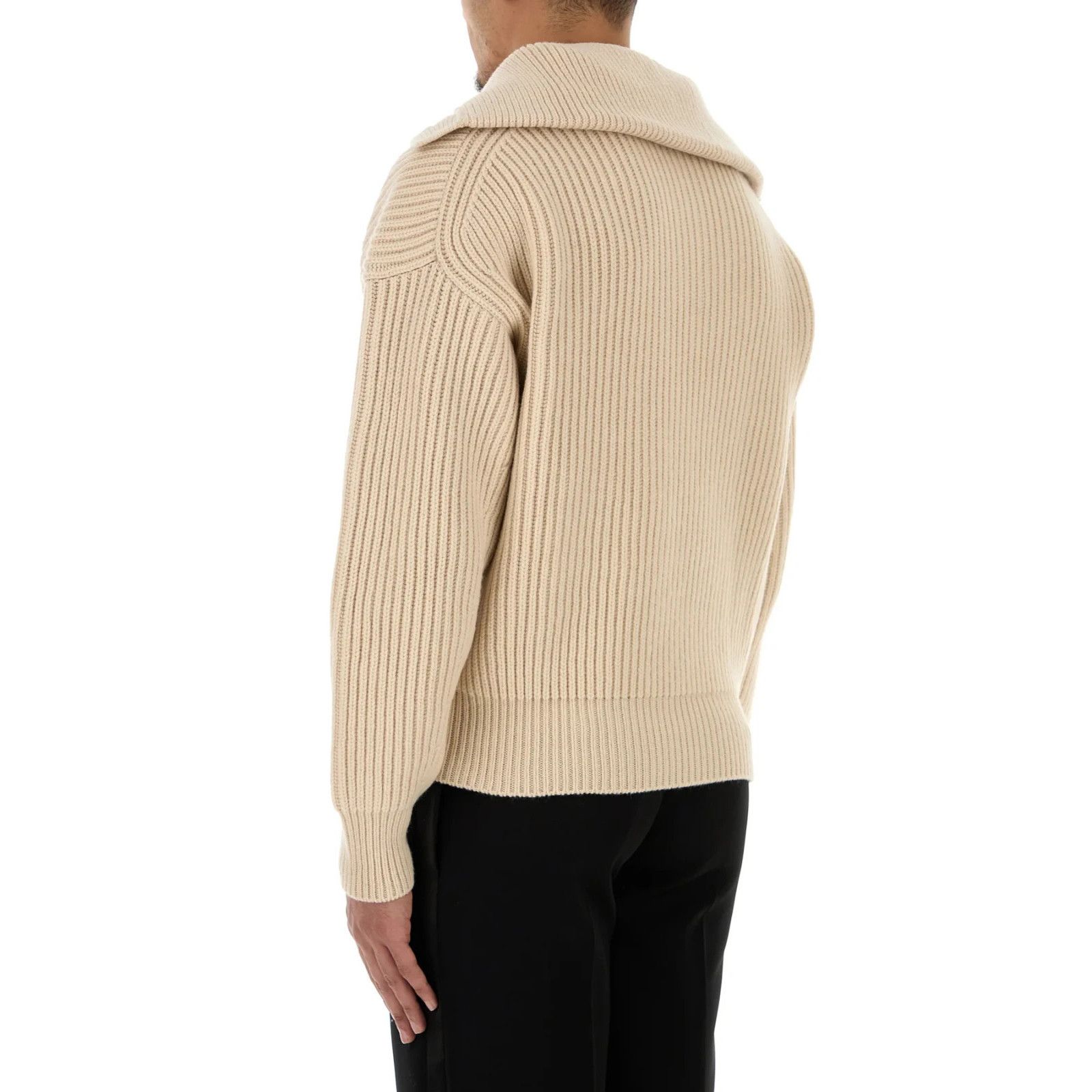 Alexander McQueen ALEXANDER MCQUEEN Sand Cashmere Sweater New & Authentic (Men Size US L / EU 52-54 / 3 - 4 Thumbnail