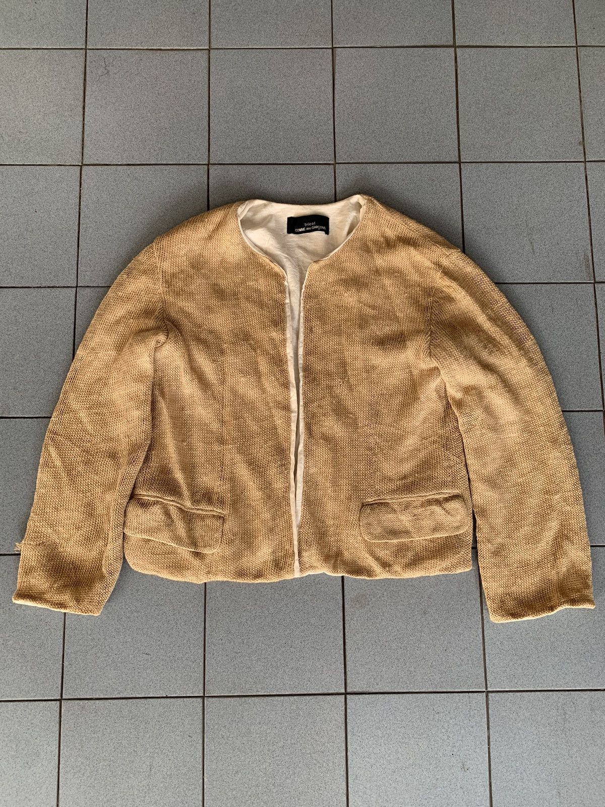 Vintage Comme Des Garcons Vintage Linen Cardigan Wool Knit