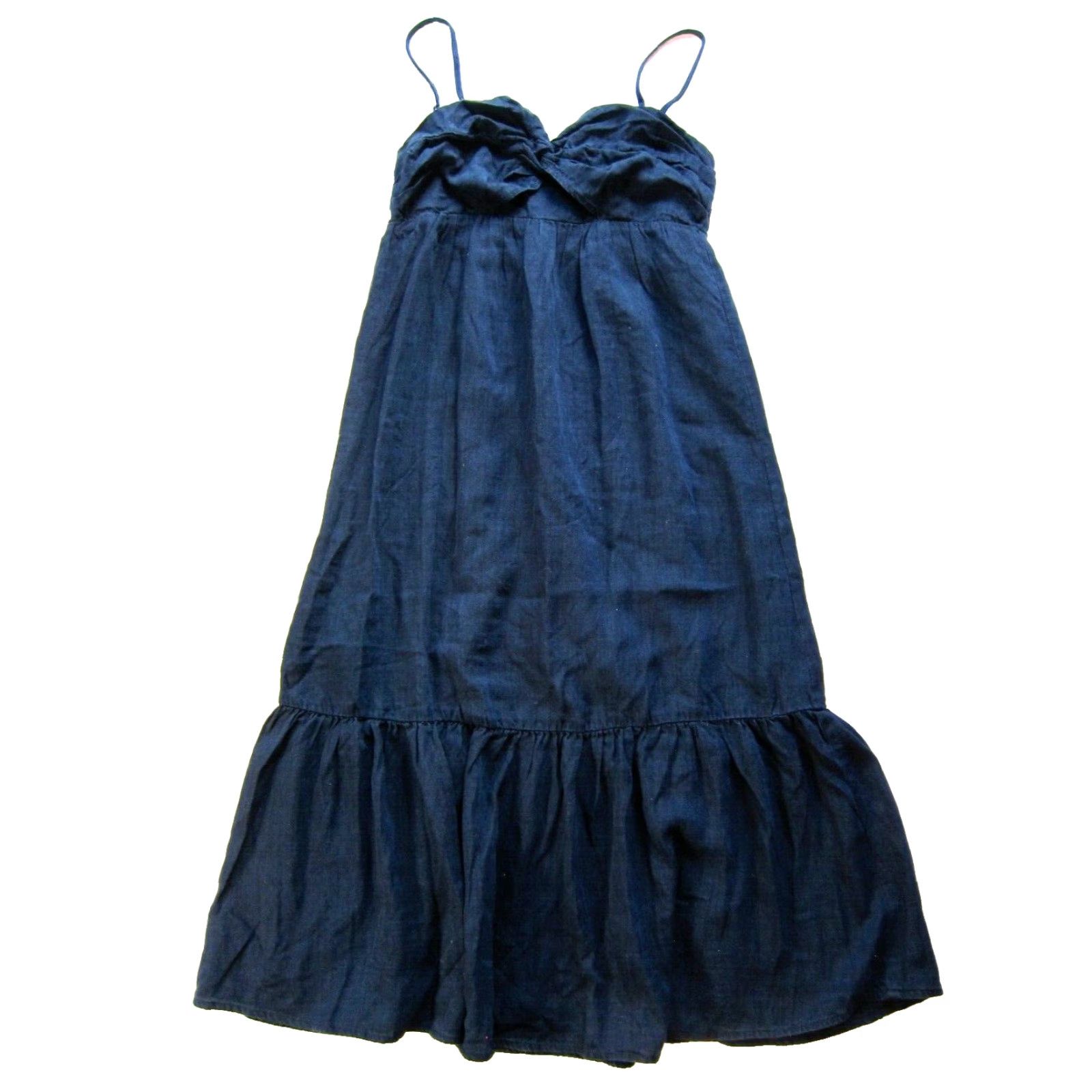 Banana Republic Banana Republic Dress 100% Rayon Blue Twist Spaghetti Strap Slip Midi Maxi Dress P4 Size S / US 4 / IT 40 - 2 Thumbnail