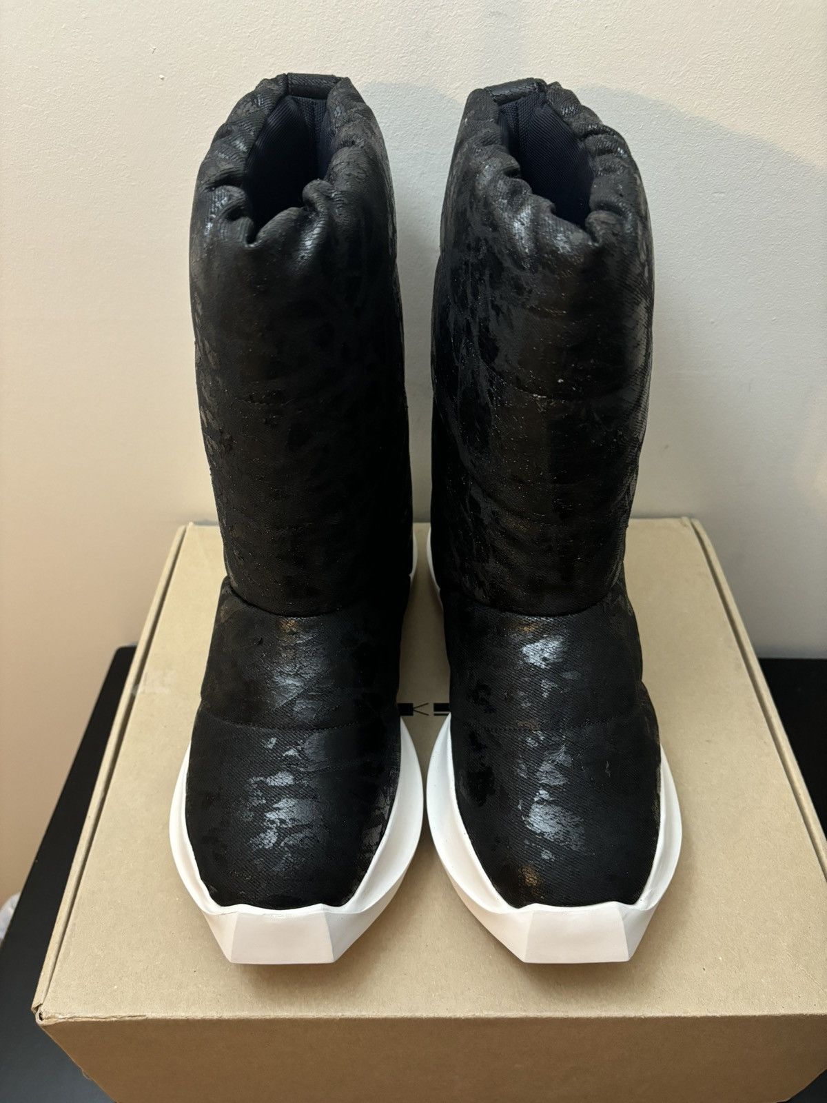 Rick Owens Drkshdw Rick Owens DRKSHDW Lunar Split Padded Boots Black Size US 8 / EU 41 - 2 Thumbnail