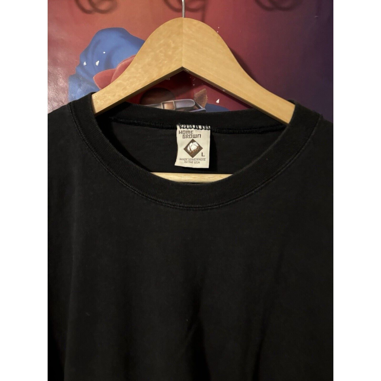 Other Vintage Black home grown faded T-shirt blank Size Large Size US L / EU 52-54 / 3 - 3 Thumbnail