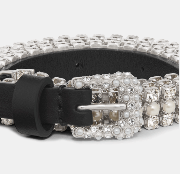 Dior o1w1db10525 Size : OS / B0573P Sparkle Belt in Black/Silver Size ONE SIZE - 4 Thumbnail