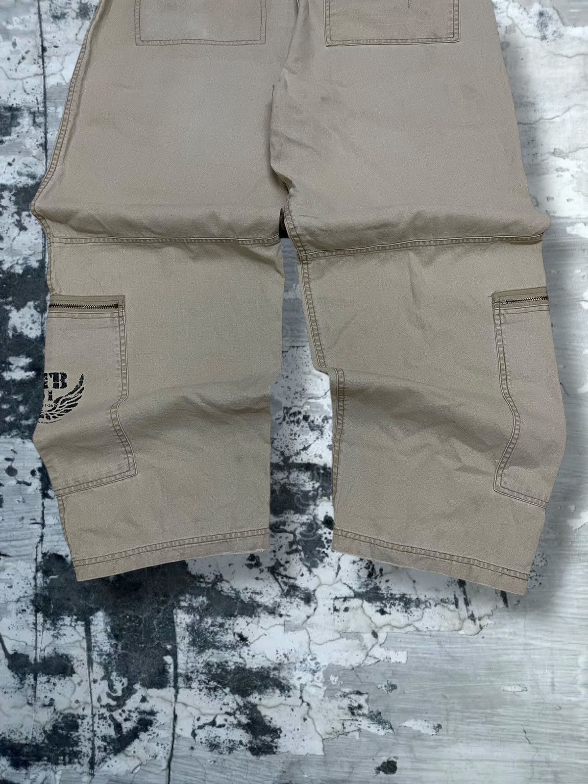 Japanese Brand Vintage 1990s Og Japan Designer OTB Tactical War Baggy Pant Size US 31 - 13 Thumbnail