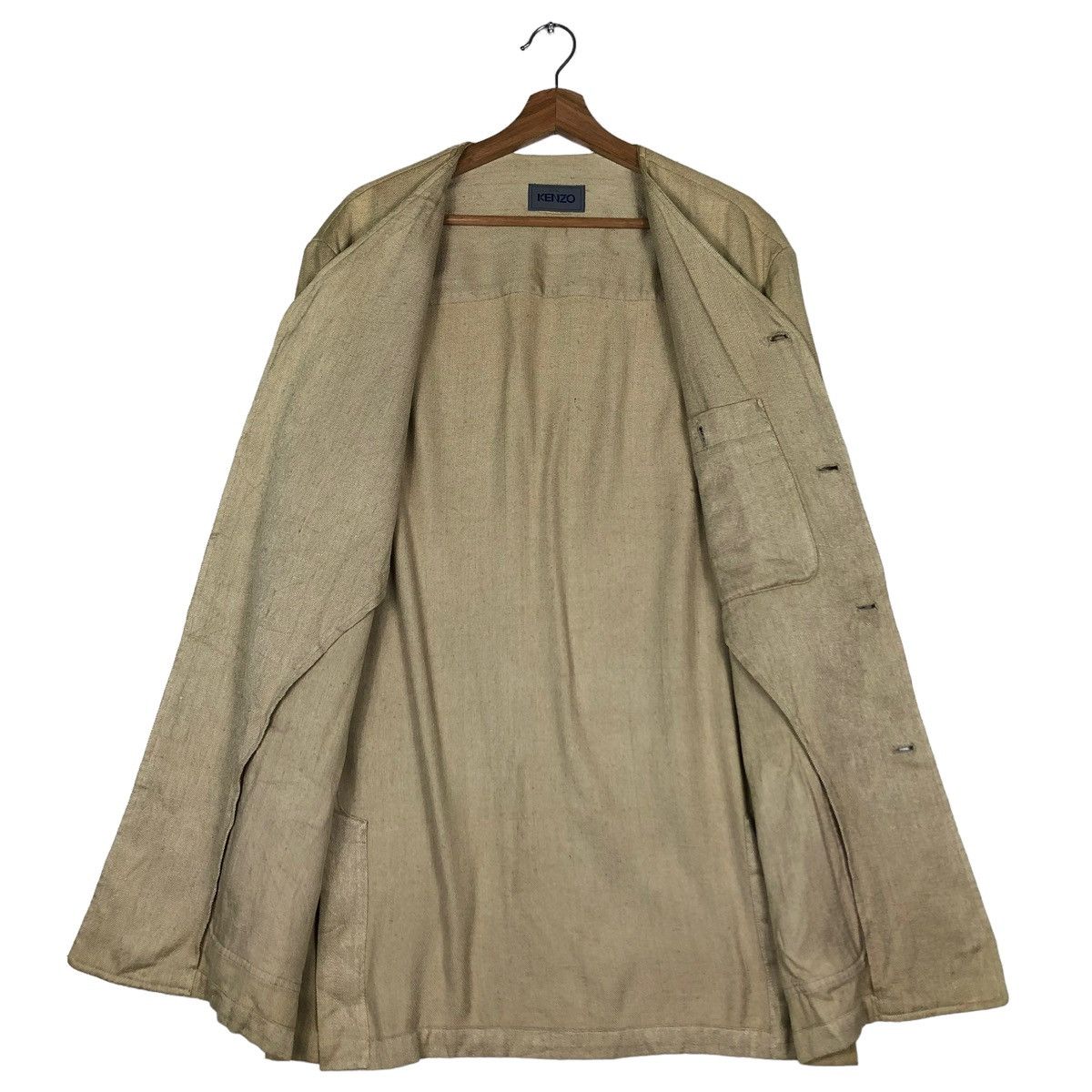 Japanese Brand 🔥Vintage Kenzo Y Collar Chore Jacket Issey Miyake Design Size US M / EU 48-50 / 2 - 13 Thumbnail