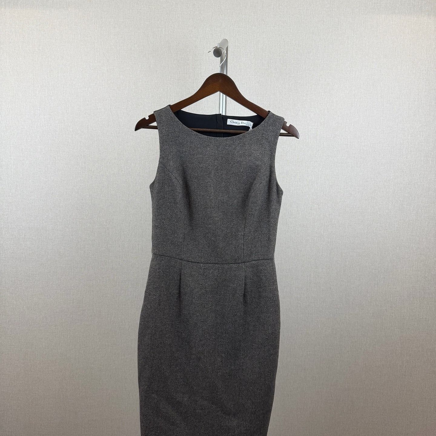 Dior Dior Wool Silk Leather Trim Sleeveless Dress Size 38 Size S / US 4 / IT 40 - 1 Thumbnail