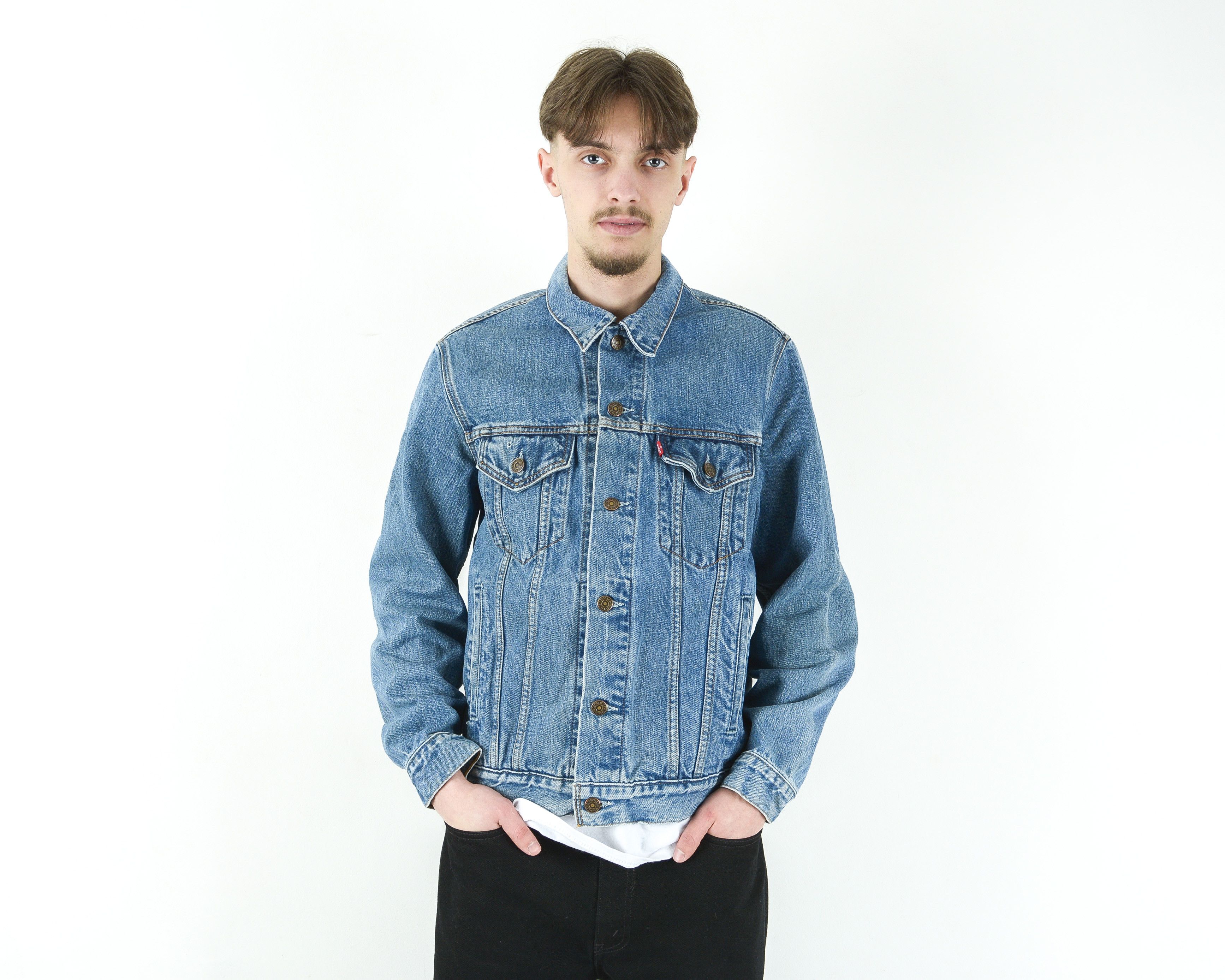 Levi's Denim Jacket Jean Trucker Retro Cowboy coat western Size US M / EU 48-50 / 2 - 2 Thumbnail