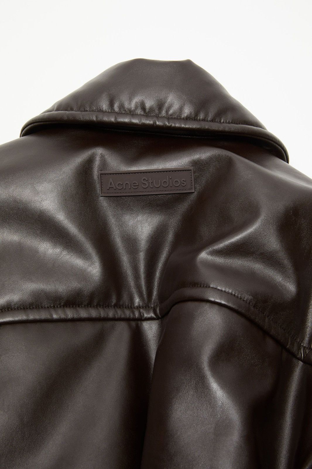 Acne Studios Acne Studios Coated Bomber Jacket – Dark Brown Size L / US 10 / IT 46 - 2 Thumbnail