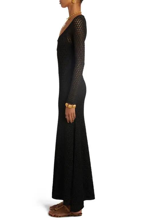 Tom Ford o1y0126 Maxi Dress in Black Size XS / US 0-2 / IT 36-38 - 3 Thumbnail