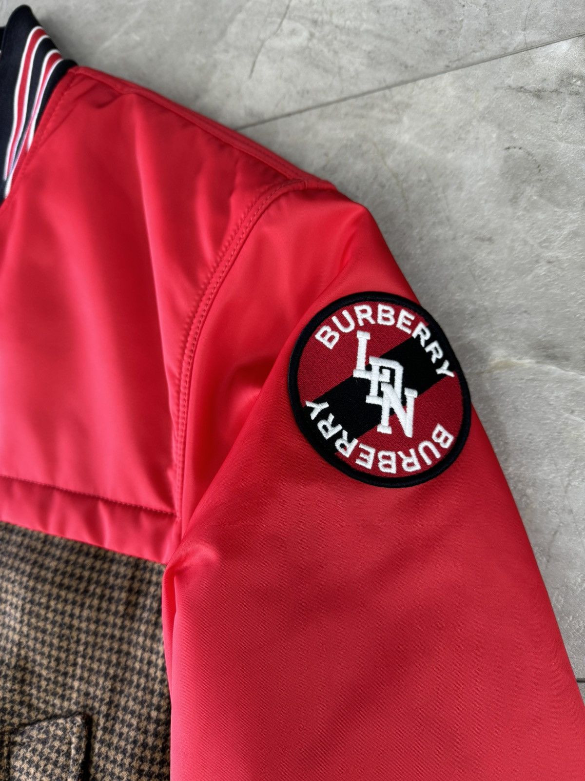 Burberry Burberry Wool Red Satin Varsity Jacket Size US L / EU 52-54 / 3 - 4 Thumbnail