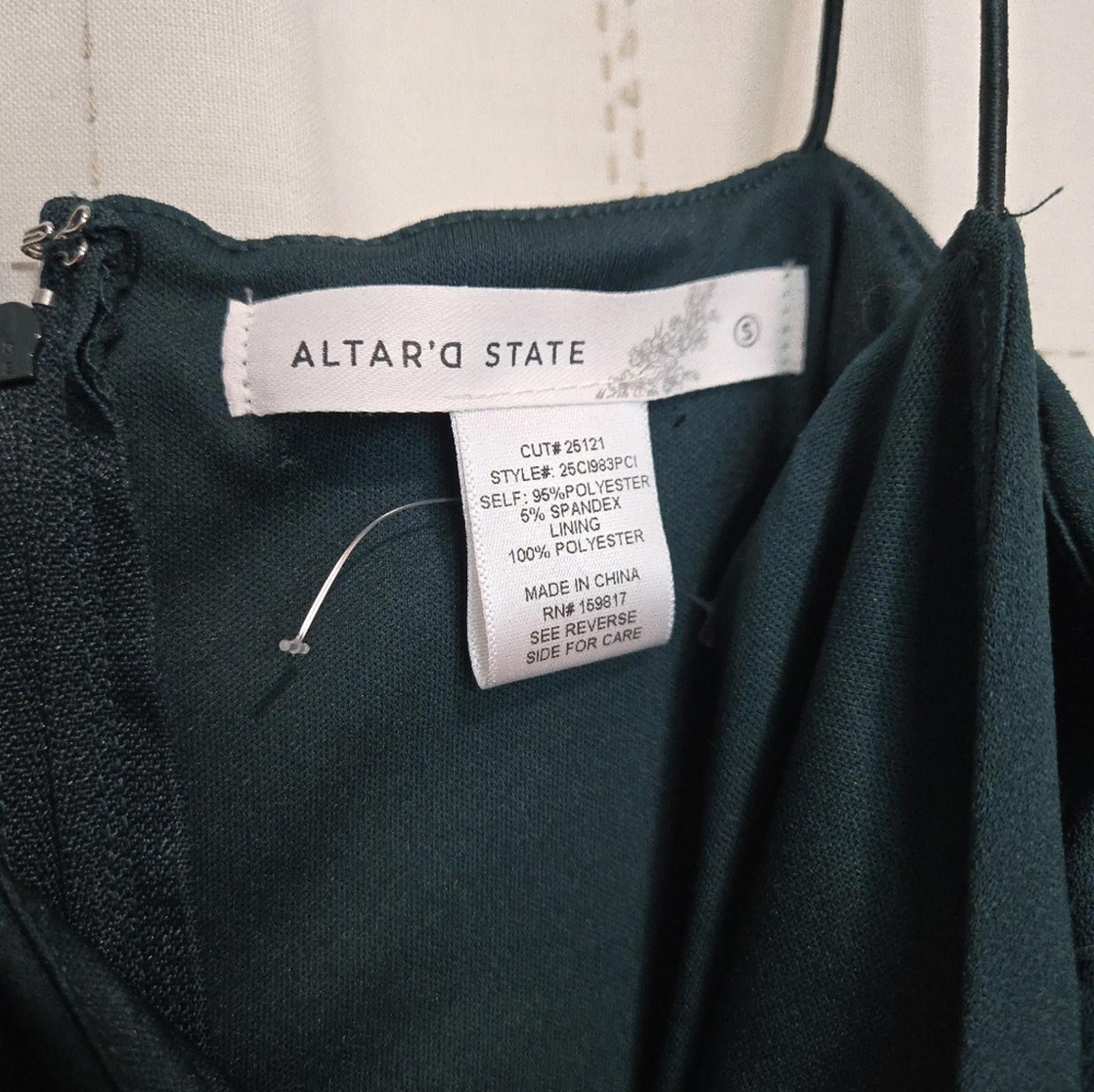 Designer Altar'd State Forest Green Dress Size S / US 4 / IT 40 - 4 Thumbnail