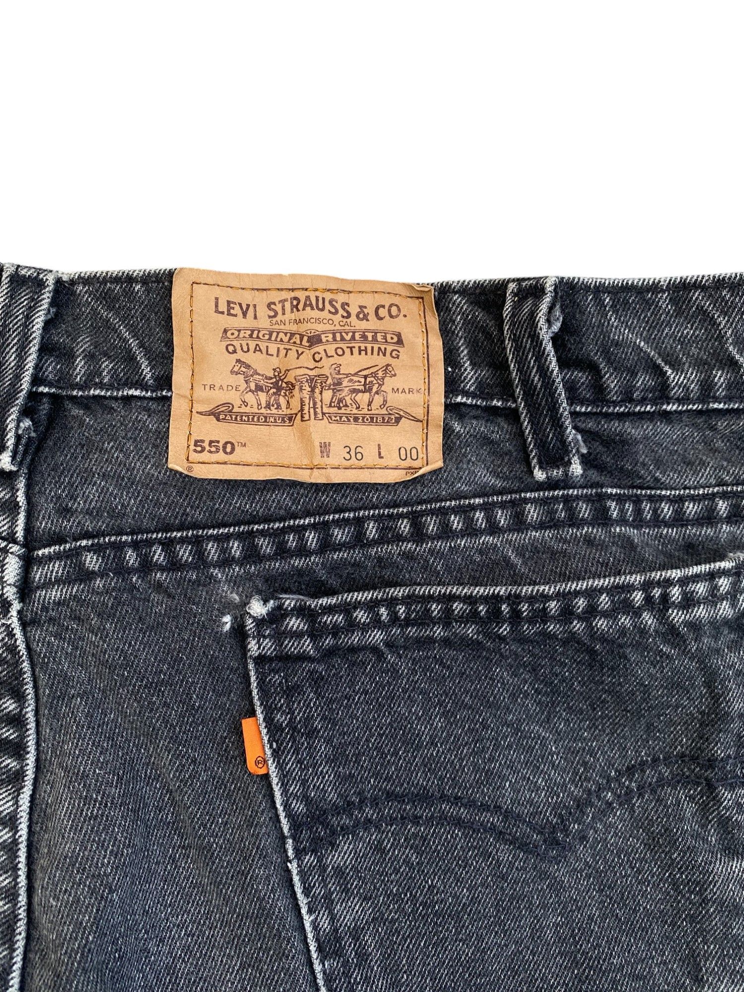 Levi's Vintage Clothing × Vintage PERFECTLY FADED LEVIS VINTAGE 505 ORANGE TAB CROPPED Size US 35 - 6 Thumbnail