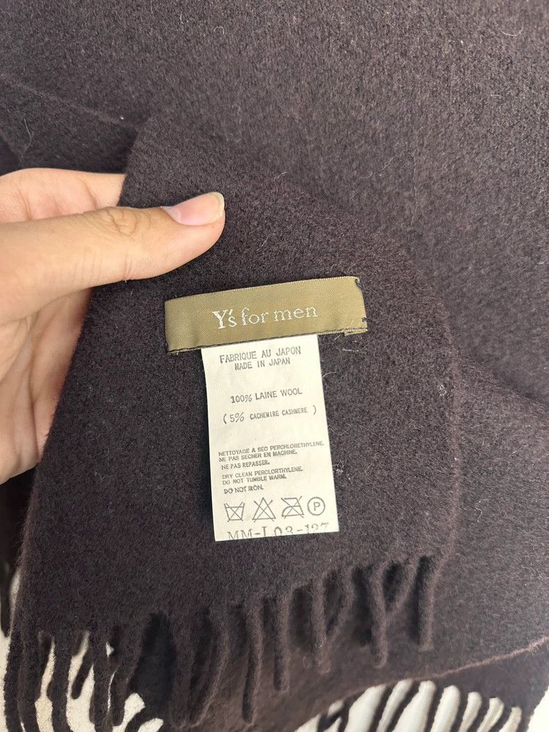 Yohji Yamamoto Yohji Yamamoto Wool and cashmere-blend dark brown scarf 250 Size ONE SIZE - 5 Thumbnail