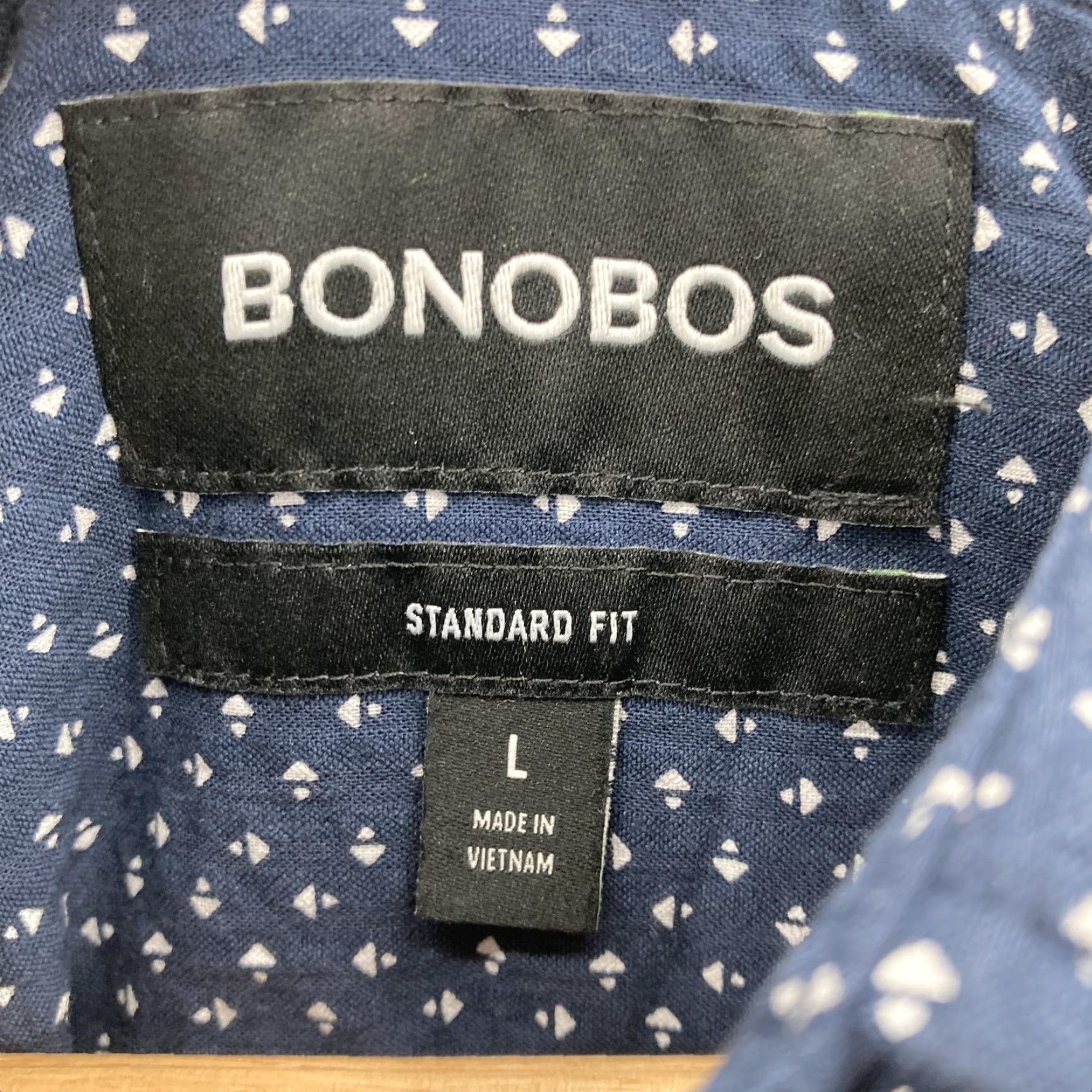 Bonobos Bonobos Shirt Mens Large Blue Short Sleeve Button Up Cotton Seersucker Size US L / EU 52-54 / 3 - 2 Thumbnail