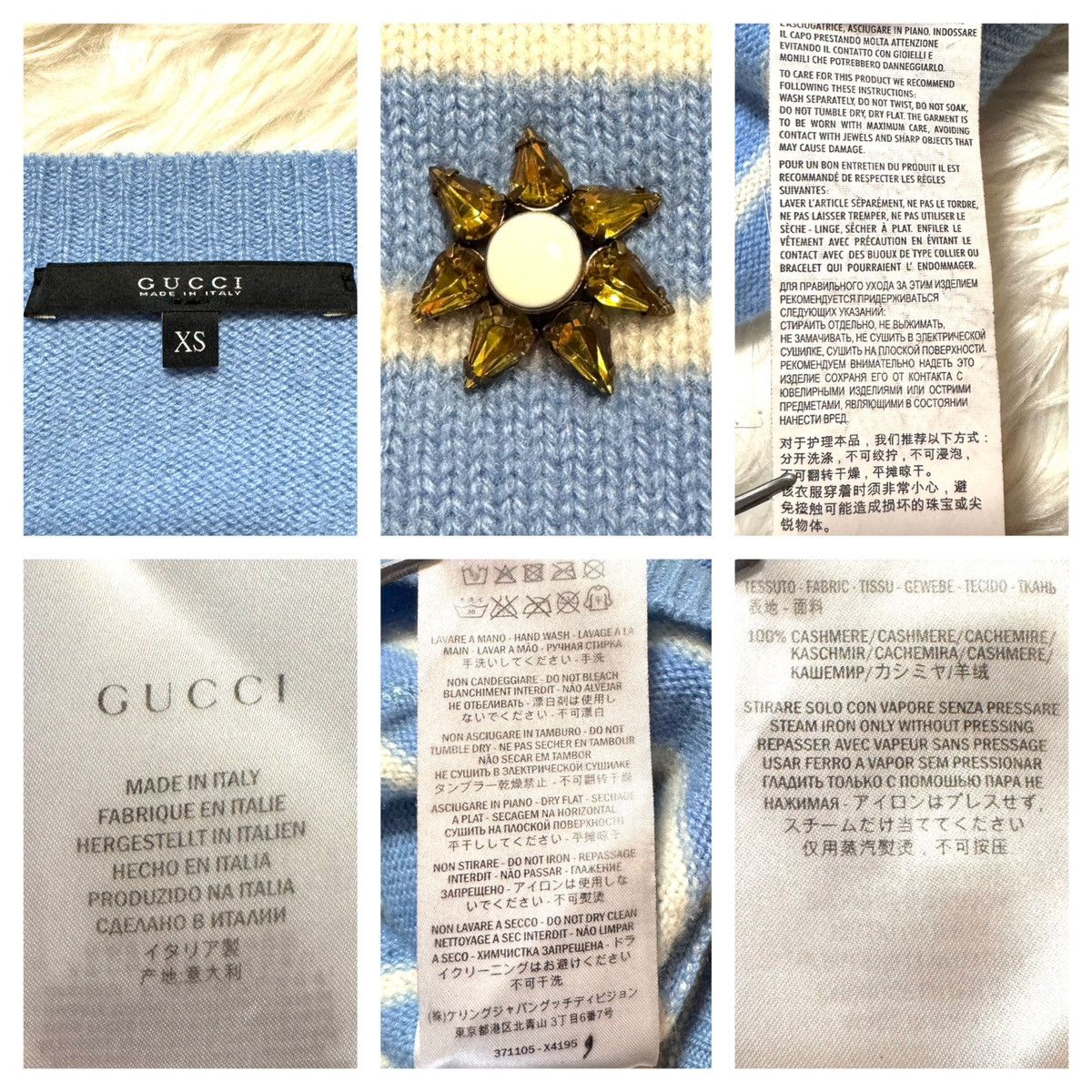 Gucci Gucci star decoration border cashmere sweater XS Size XS / US 0-2 / IT 36-38 - 2 Thumbnail