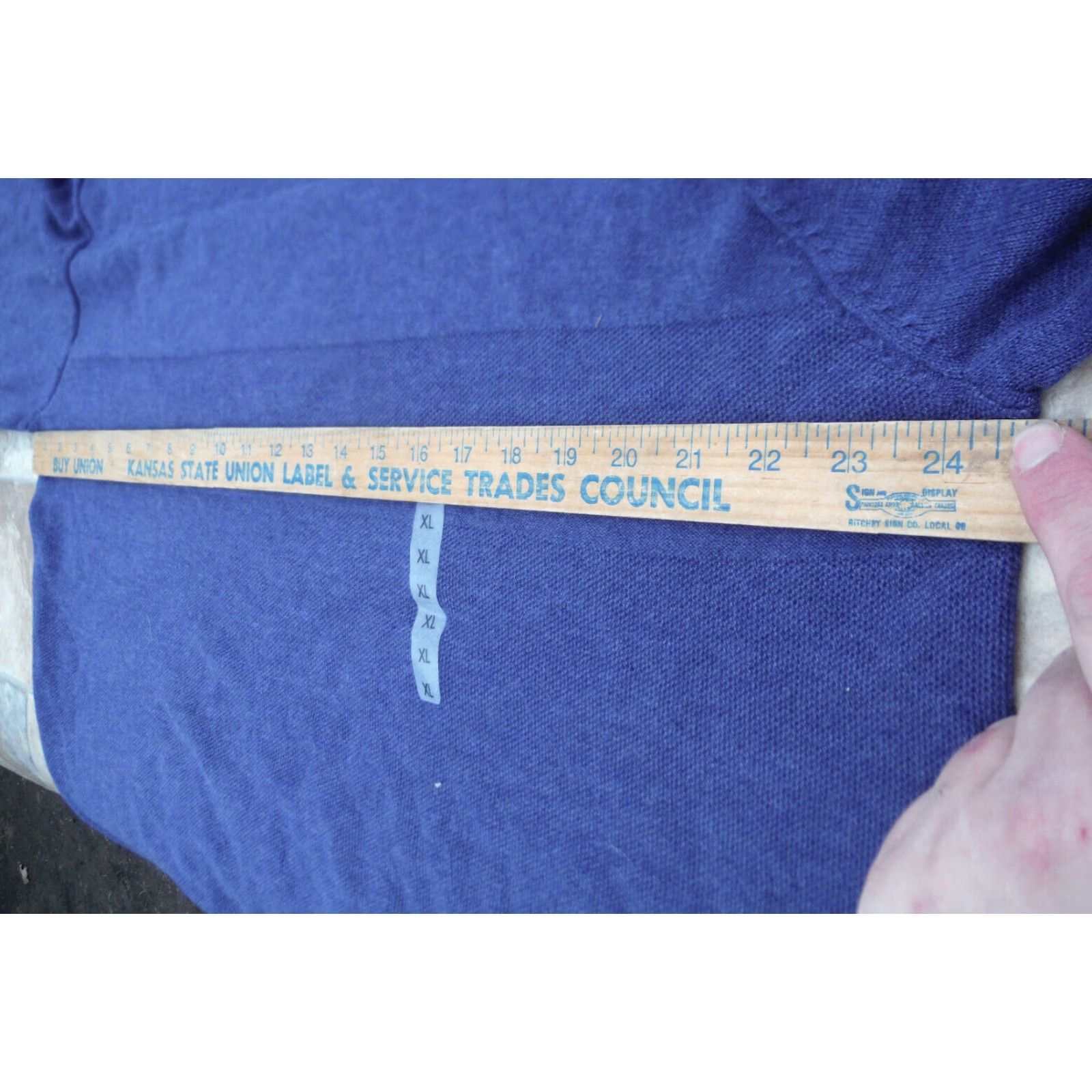 Roundtree & Yorke ROUND TREE & YORKE Men's Sweater XL Blue Cotton Acrylic Long Sleeve Crewneck Size US XL / EU 56 / 4 - 3 Thumbnail
