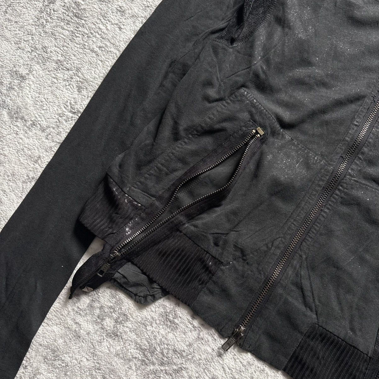 Le Grande Bleu (L.G.B.) LGB Exposed Zipper Waxed Zip-Up Jacket | Size M ...
