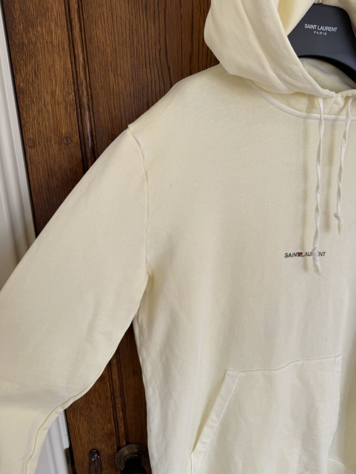 Saint Laurent Paris $990 SS19 Saint Laurent Rive Gauche logo hoodie M Size US M / EU 48-50 / 2 - 9 Thumbnail