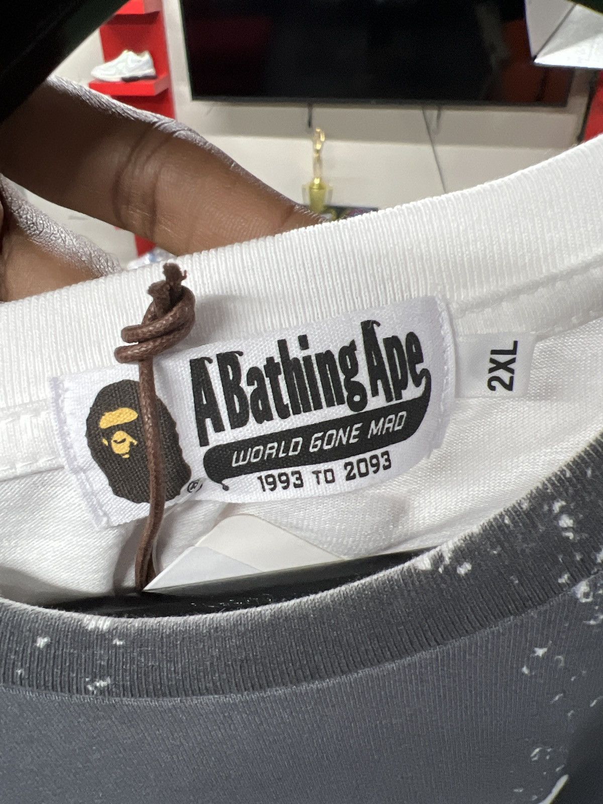 Bape Overprinted Ape Head Tee Size US XXL / EU 58 / 5 - 2 Thumbnail