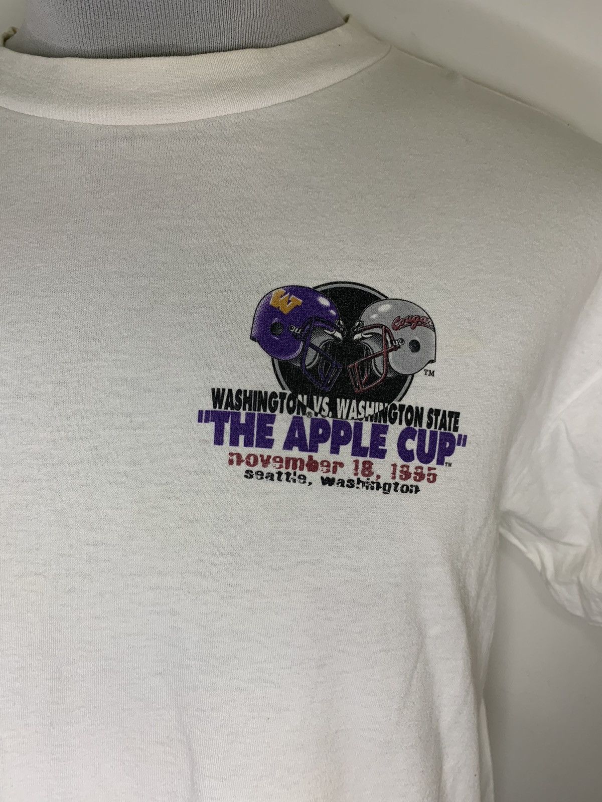 NCAA Vintage 1995 Apple Cup Washington state tshirt Size US XL / EU 56 / 4 - 3 Thumbnail