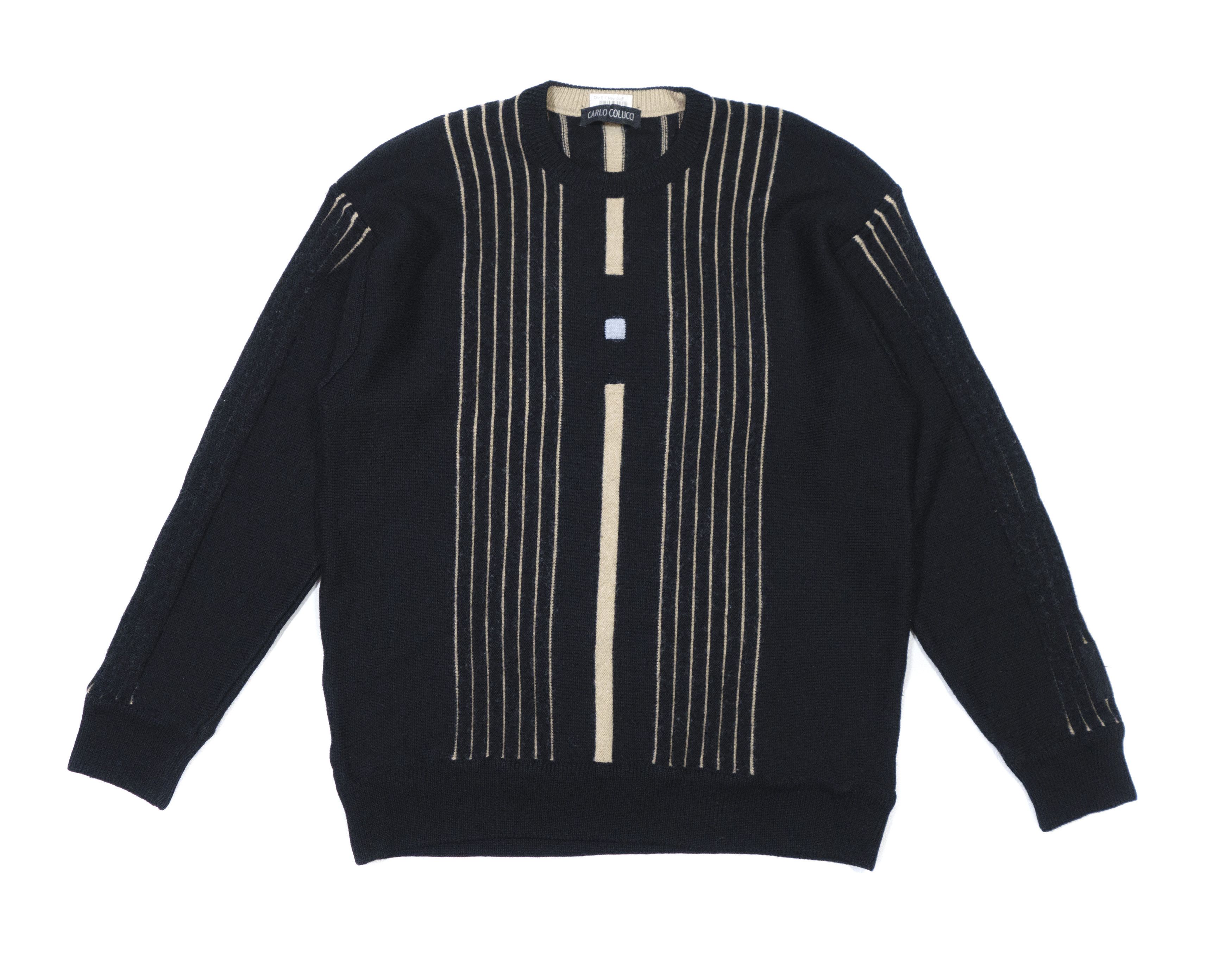Carlo Colucci 00S Wool Acryl Stripes Sweater Size US M / EU 48-50 / 2 - 1 Thumbnail