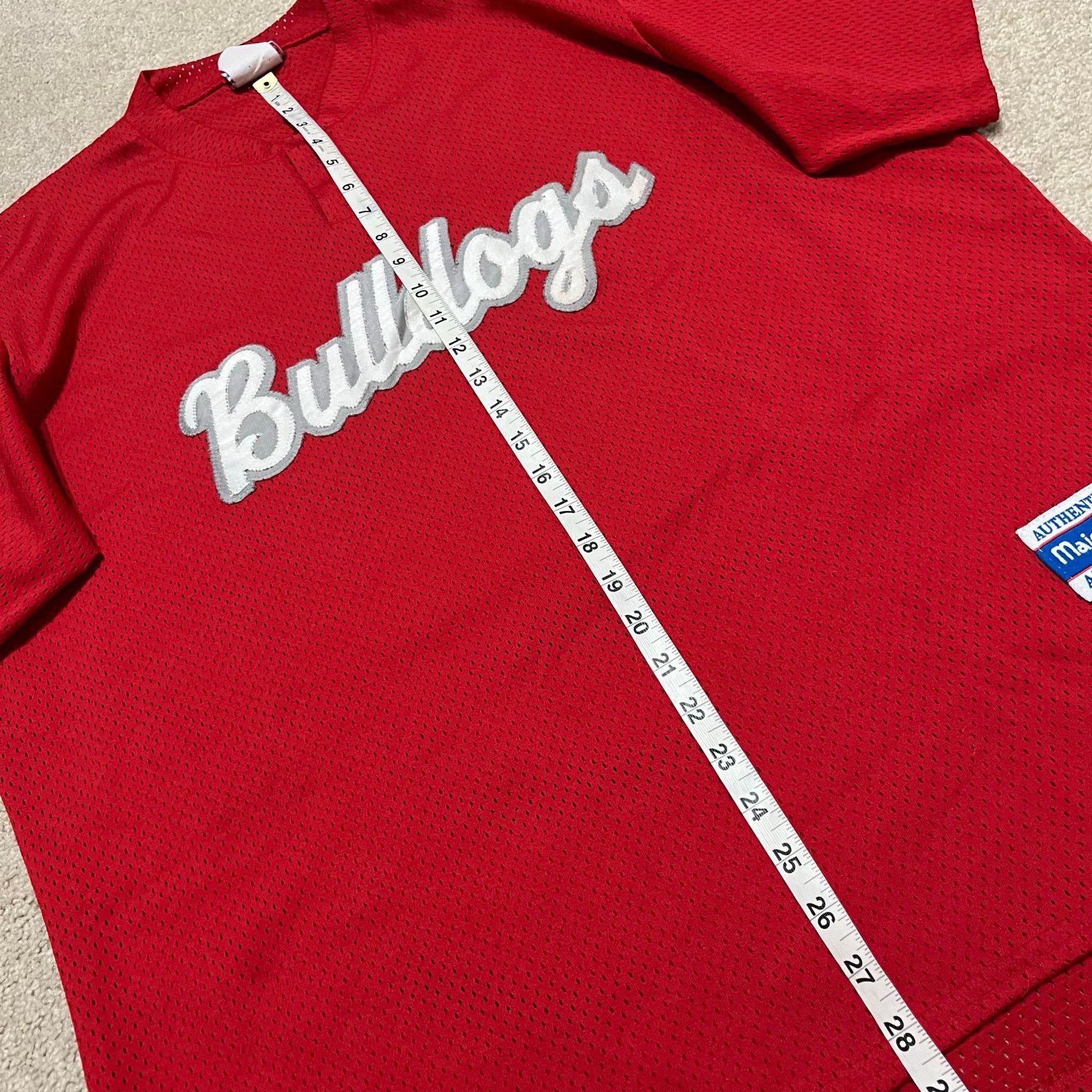 Majestic Vintage Majestic Bulldogs Red Baseball Jersey XL Size US XL / EU 56 / 4 - 4 Thumbnail