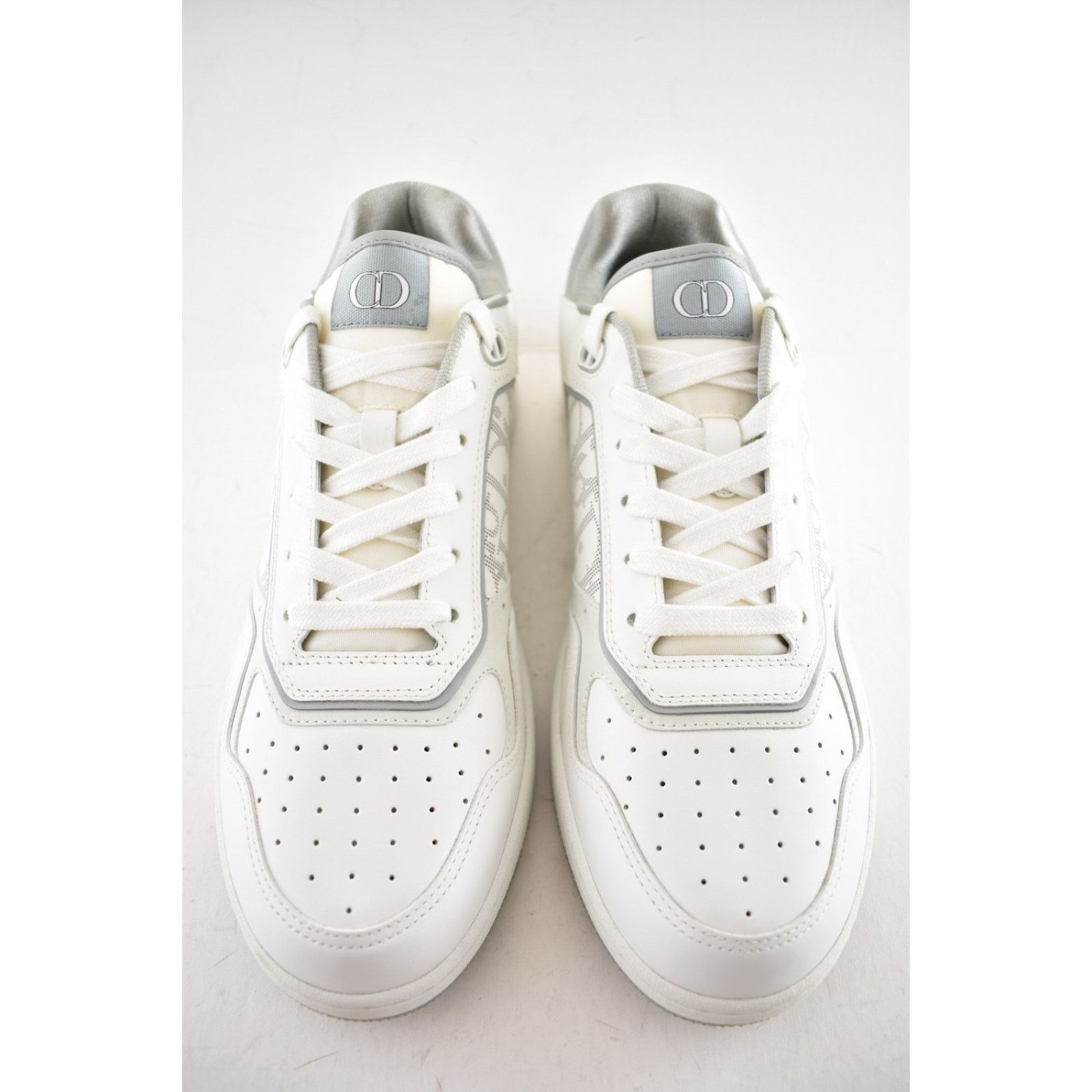 Dior Dior Mens B27 White Grey Leather Low Top Sneakers 44 11 Size US 11 / EU 44 - 9 Thumbnail